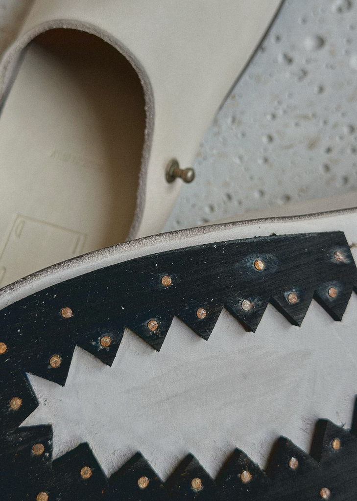 Guidi Leather Clogs — Chalk