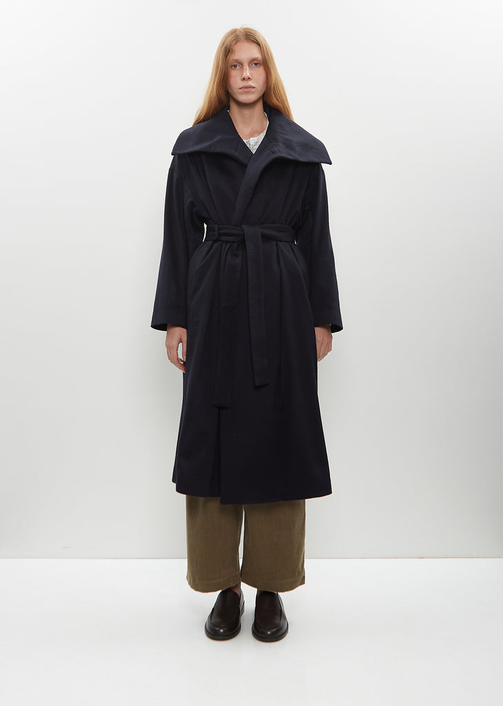 Square Collar Wrap Coat