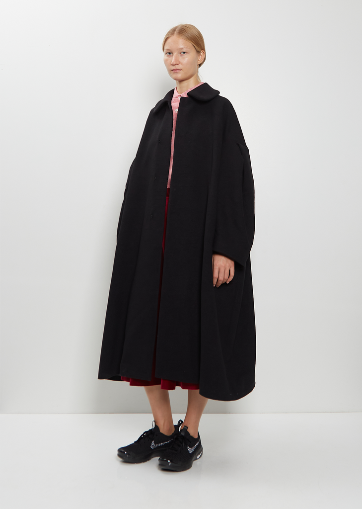 Puff Sleeves Crepe Coat