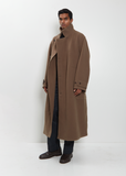Wrap Wool Coat — Dark Squirrel
