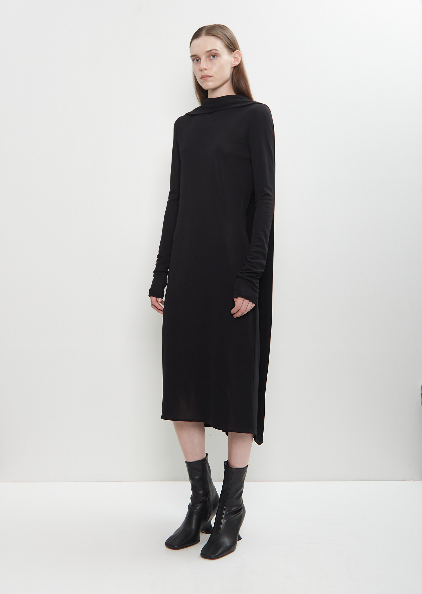 Viscose Jersey Cocoon Cape Dress La Garonne Viscose Jersey Cocoon Cape Dress La Garonne