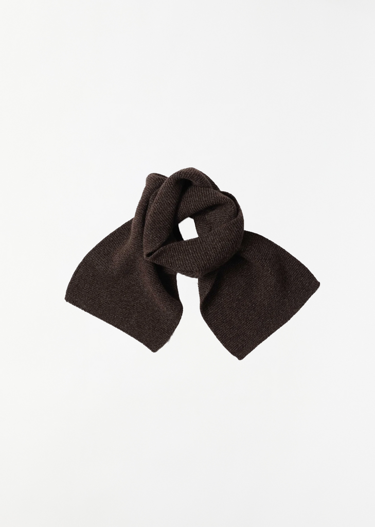 Small Yak Wool Scarf — Coffee Twist