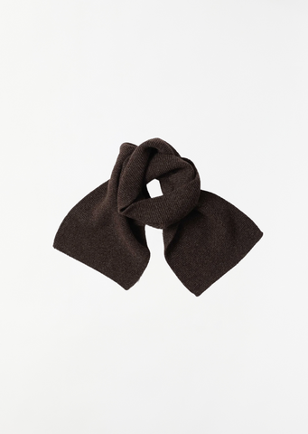 Small Yak Wool Scarf — Coffee Twist