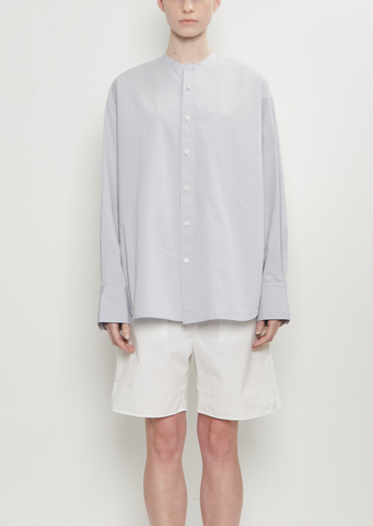 Collarless Button Up Shirt