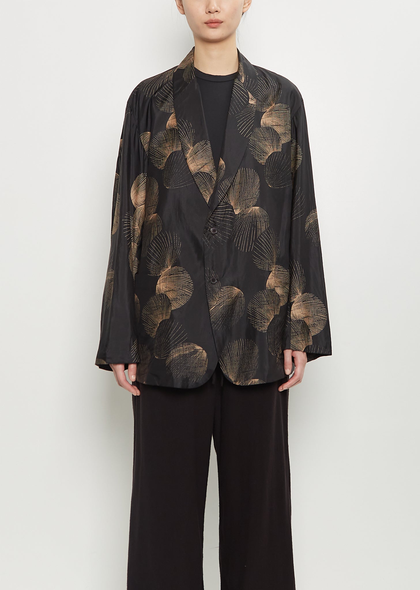 ジャケット・アウター COMOLI LEATHER SHAWL COLLAR COAT 615A1624_ca781f93-ff65-44de-
