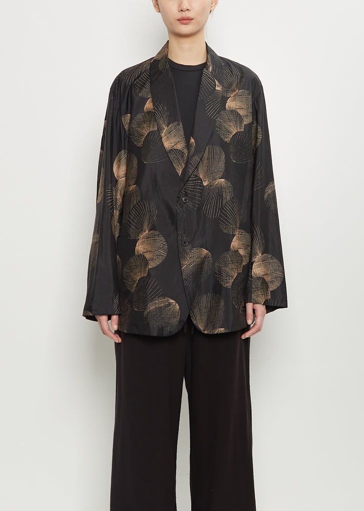 Silk Shell Shawl Collar Jacket