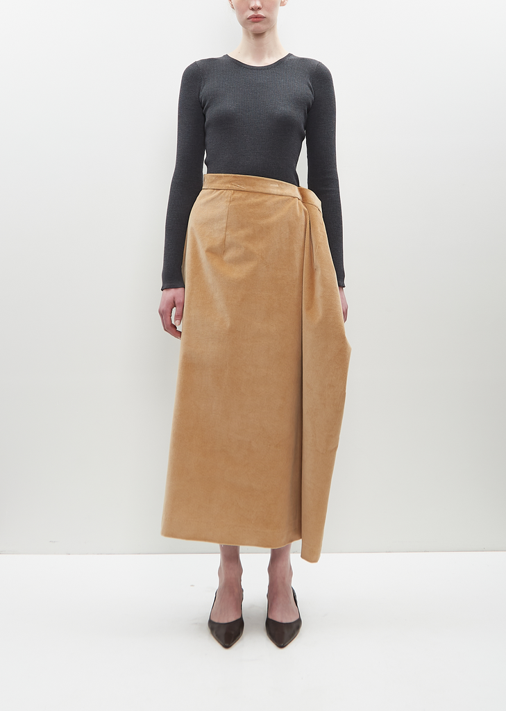 Cotton Corduroy Straight Skirt