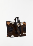 Natural Hair Leather Tote