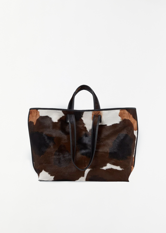 Natural Hair Leather Tote