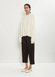 Cashmere Ribbed Raglan Sweater — Bone