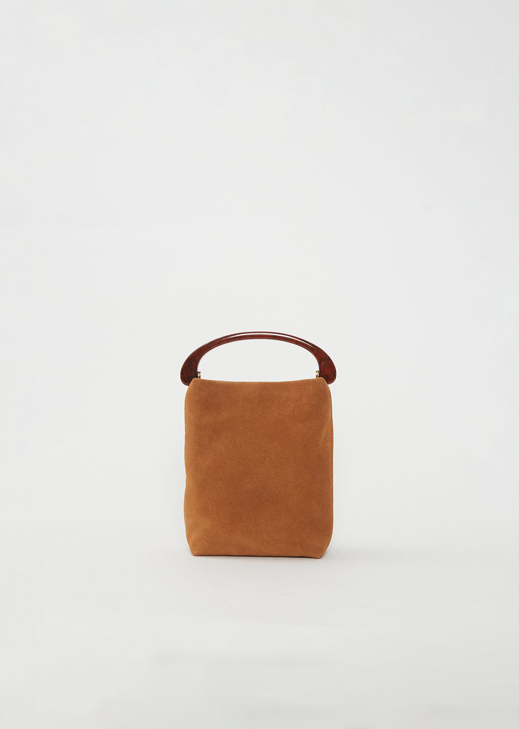 Crisp Suede Bag — Tan