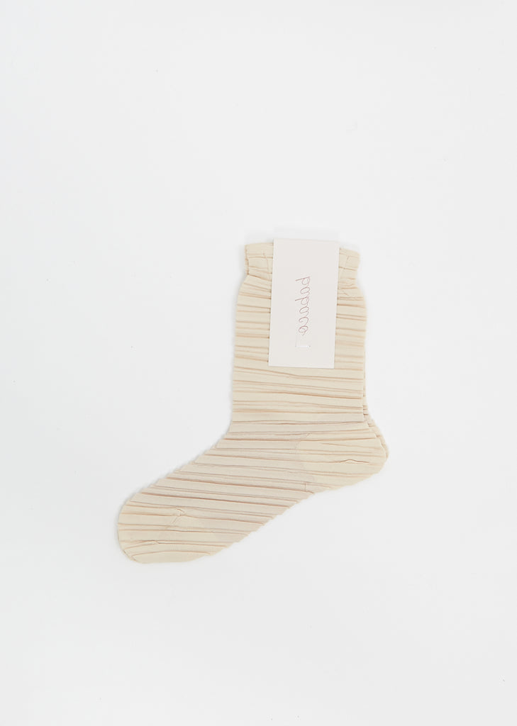 Crushed Socks — Beige