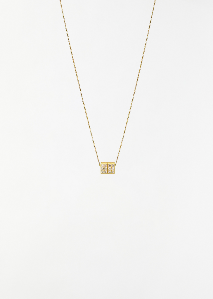 Diamond Cube Necklace