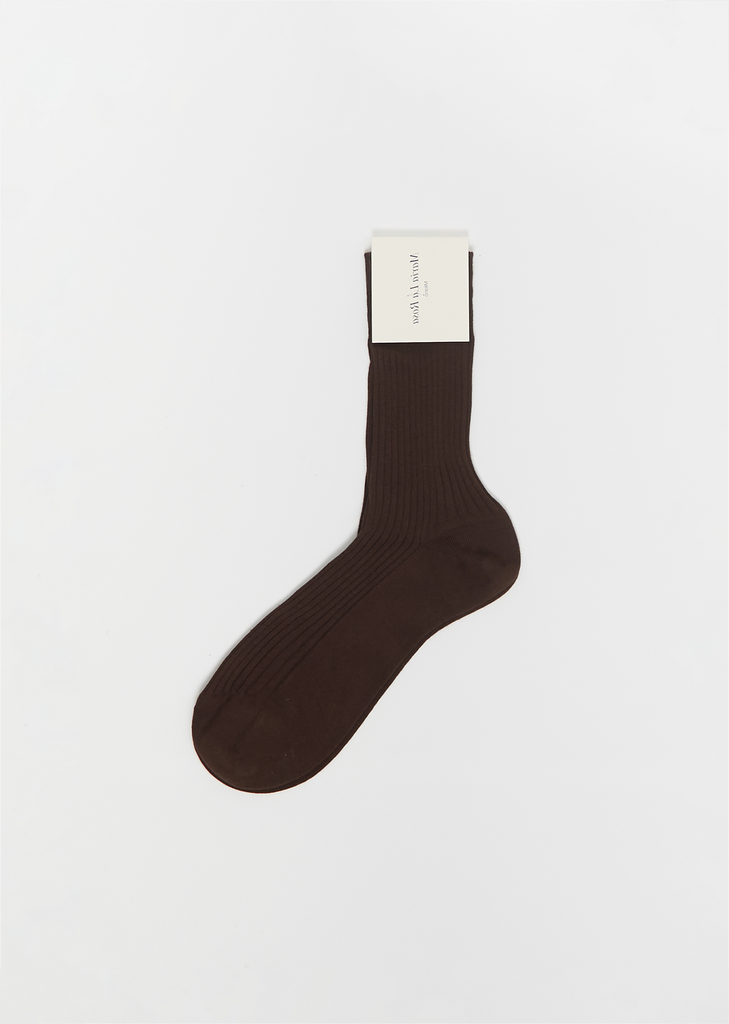 Cotton Bio Socks — Dark Brown