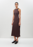 Viscose Silk Twisted Hem Dress