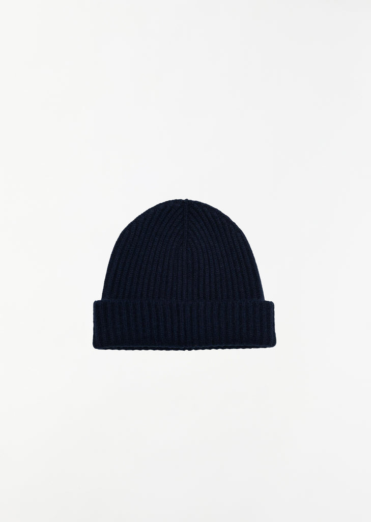 Alex Cashmere Beanie — Navy Blue
