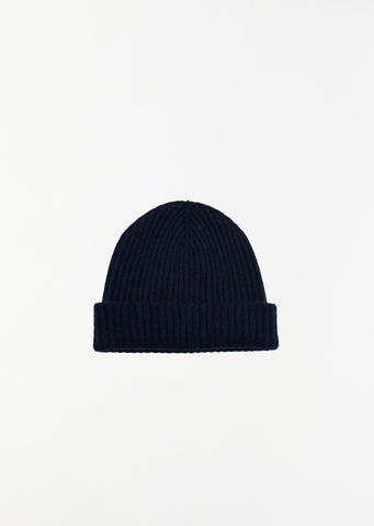 Alex Cashmere Beanie — Navy Blue