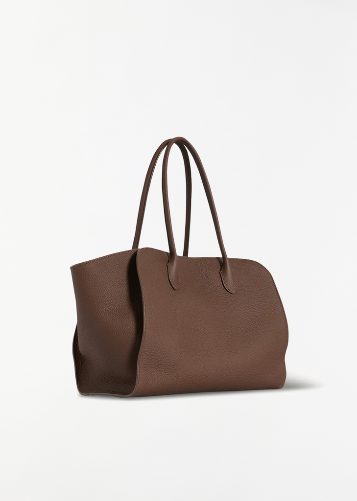 Marlo 14 Grained Leather Bag — Dark Olive