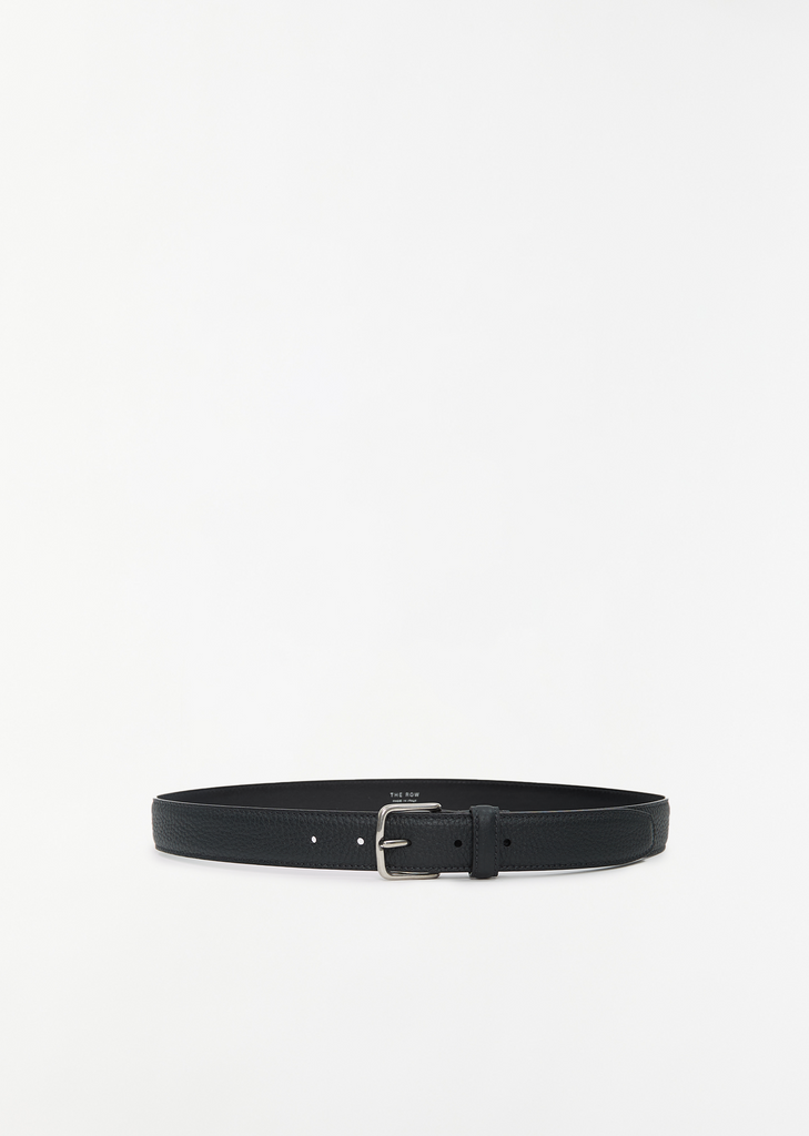 Classic Grain Leather Belt — Dark Pine