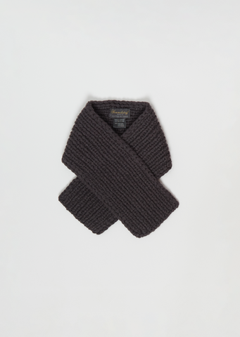 Agnes Cashmere Short Scarf — Dark Taupe