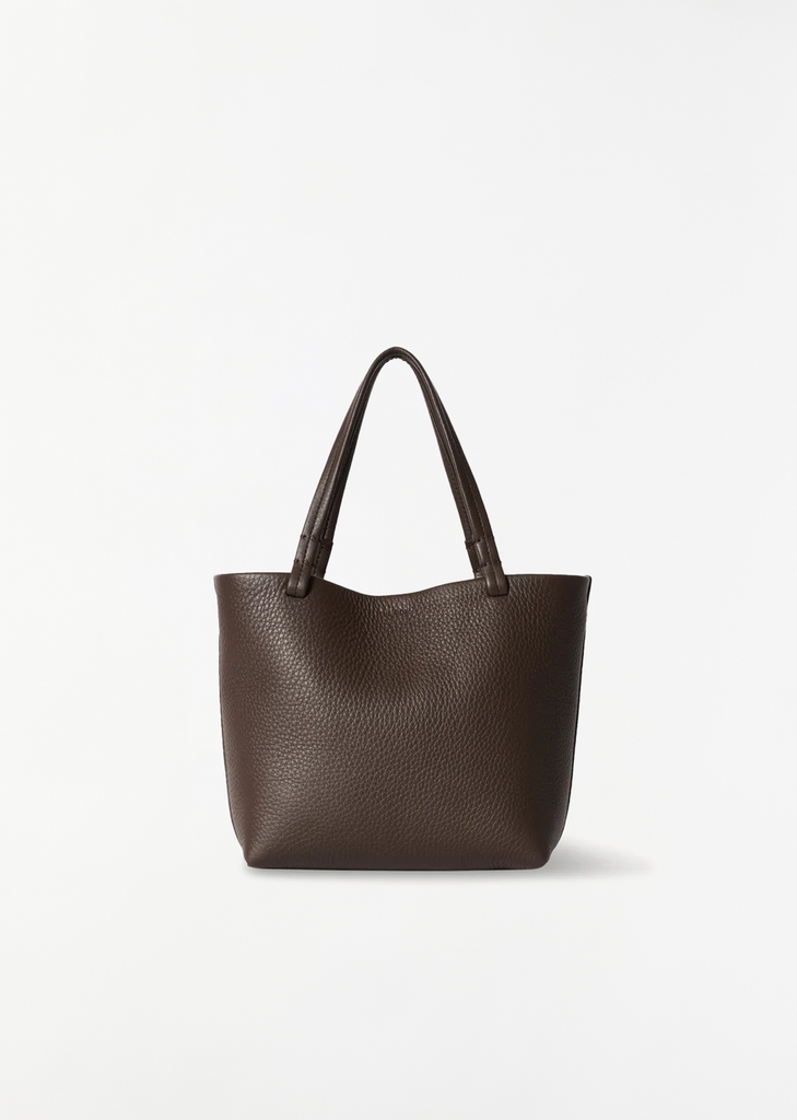 Park Leather Tote, Small — Deep Brown