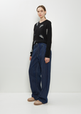 Cotton Denim Loose Fit Pants