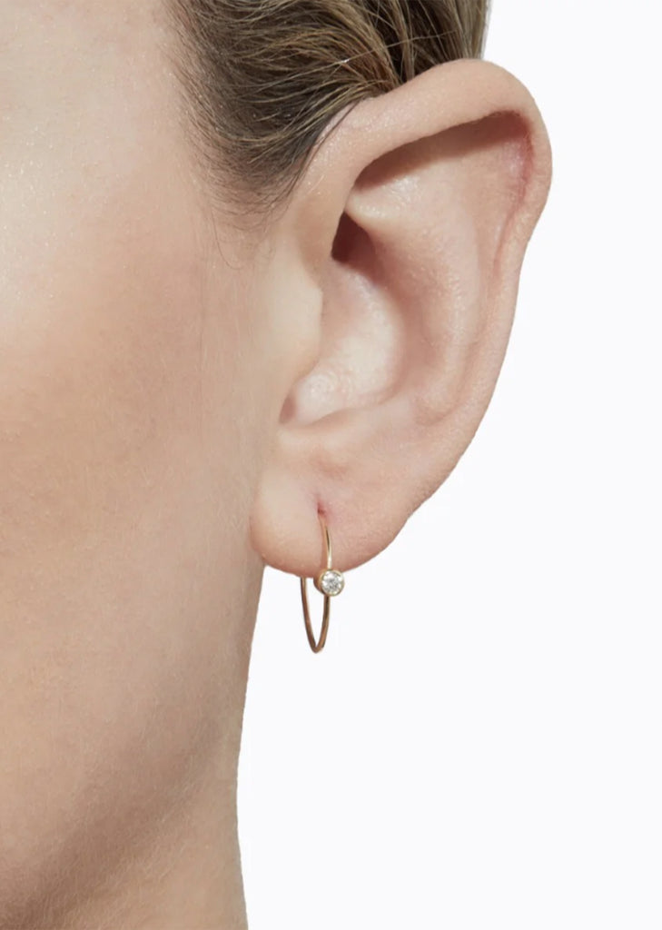 One-Stone Hoop Earring 02