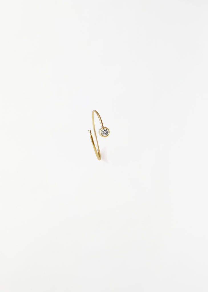 One-Stone Hoop Earring 02