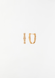 Champagne Diamond Rivulet Spread Round Hoops