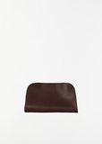 Peggy Saddle Leather Clutch — Burgundy