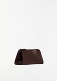 Peggy Saddle Leather Clutch — Burgundy