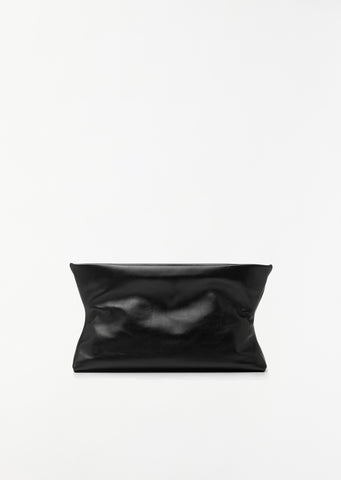 Dipi Leather Pochette Bag — Black