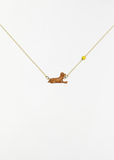 Perrito Pelota Enamel Necklace