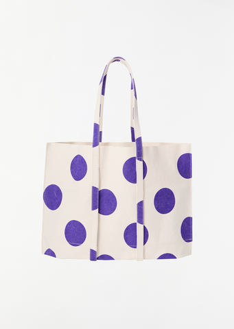 Washed Canvas Dot Tote, Medium