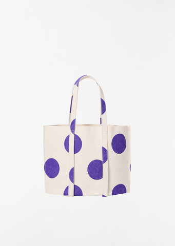 Washed Canvas Dot Tote, Small