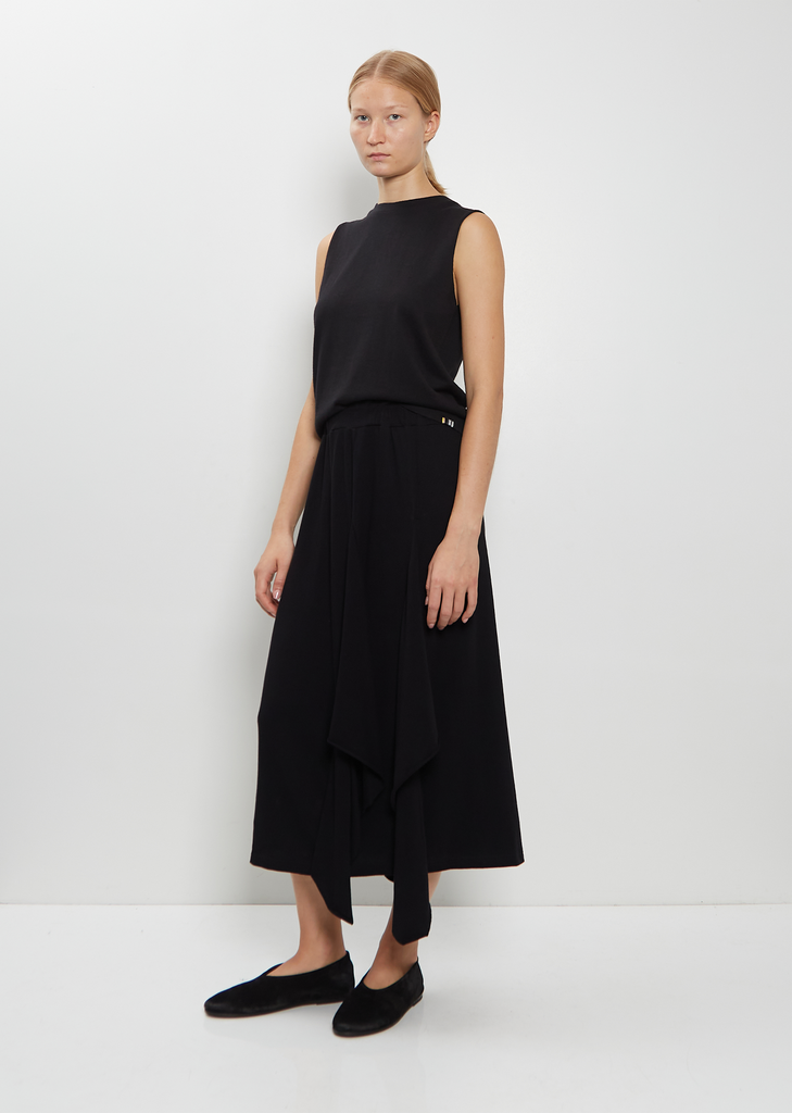 Cotton Jersey Draped Skirt