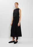 Cotton Jersey Draped Skirt