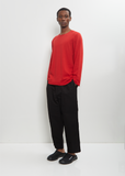 Cotton Linen Pull On Trousers — Black