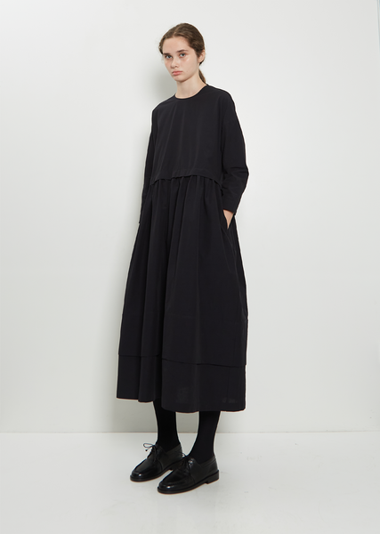The Archivist Cotton Dress — Ink – La Garçonne