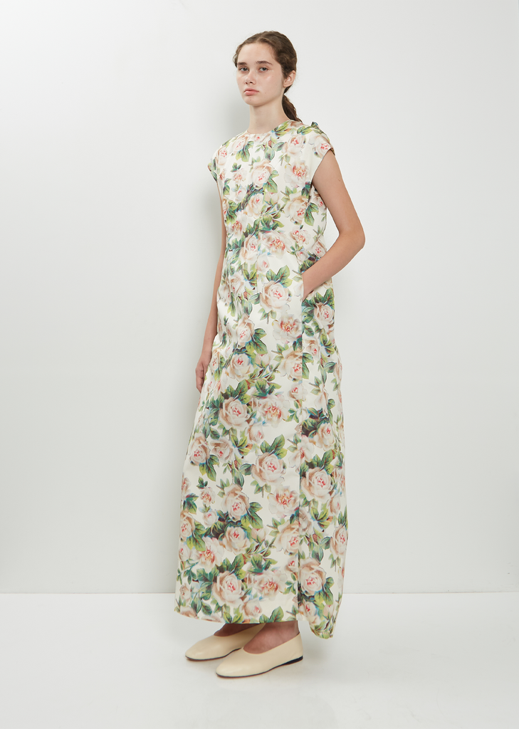 Ruched Fitted Back Chain Detail Dress