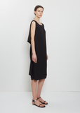 Drape Back Silk Dress