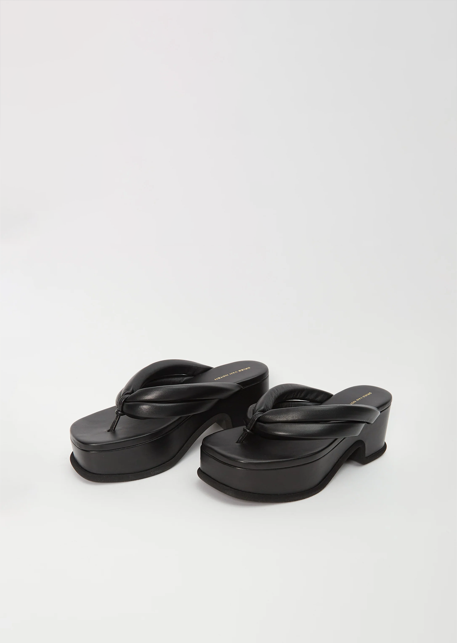 靴 DRIES VAN NOTEN LADIES SANDALS QU603 Leather Platform Sandal – La Garçonne