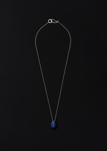 Tiny Lapis Egg Pendant