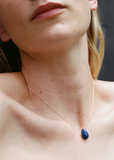 Tiny Lapis Egg Pendant