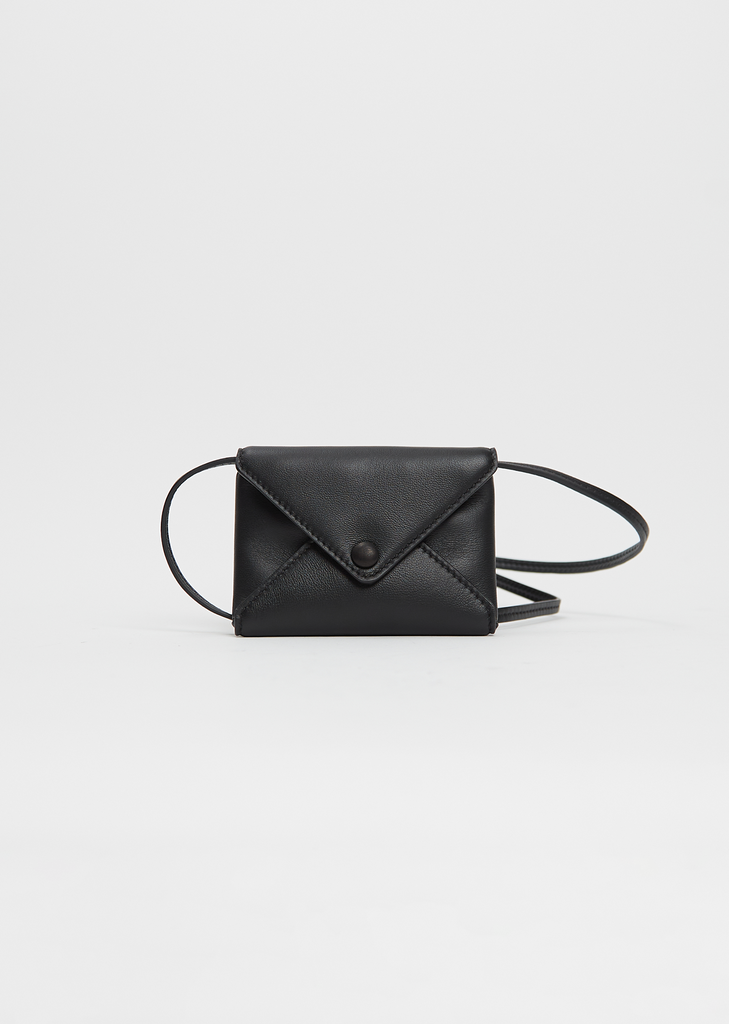 Mini Leather Envelope — Black