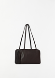 Astra Leather Bowling Bag — Dark Brown