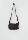 Leather Crossbody Bag, Small — Dark Brown