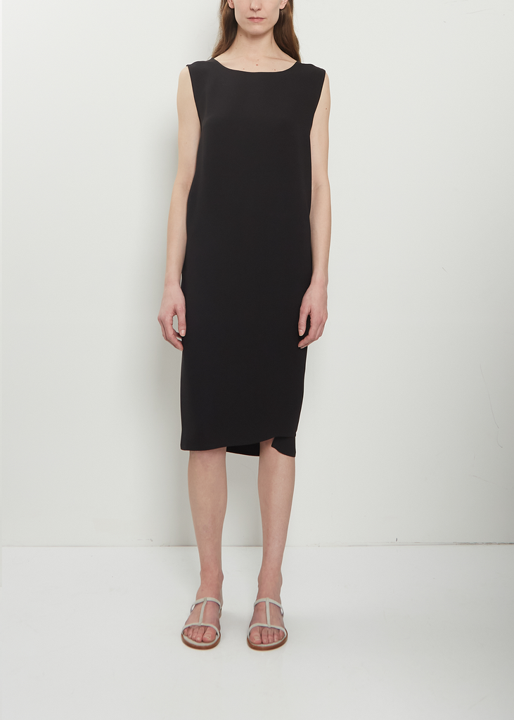 Drape Back Silk Dress