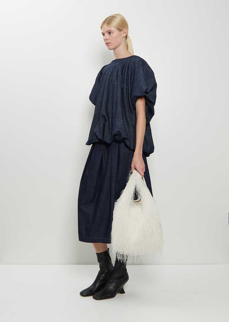 Fringed March Shopper Tote