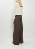 Wool Flannel Full Pants  — Dark Taupe